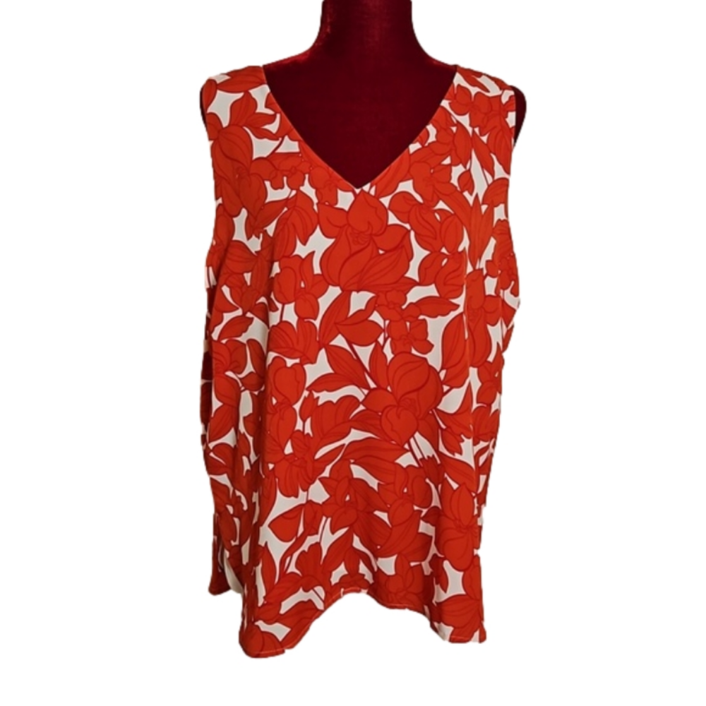 Tahari Floral Tank Top Size: Large  NWT